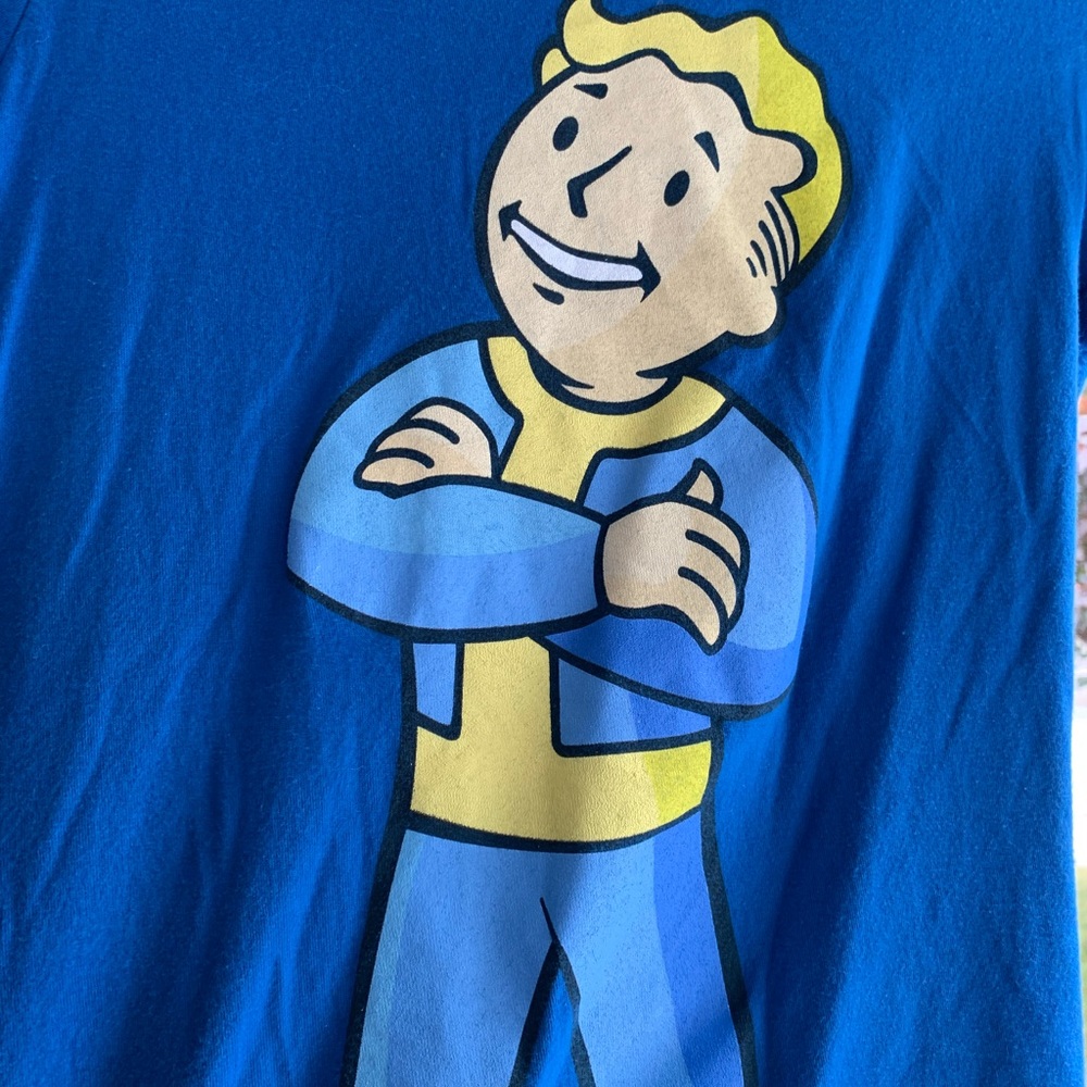 Fallout Bethesda Pip Boy Blue Short Sleeve T-Shirt